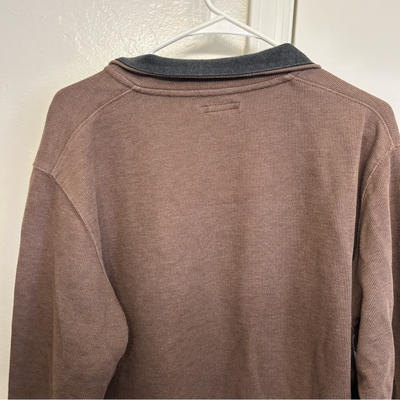 Amazon Essentials Men's Brown Quarter Zip Sweater Size Large - Picture 8 of 9